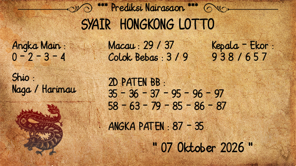 Prediksi Hongkong Lotto