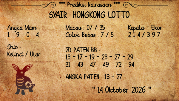 Prediksi Hongkong Lotto