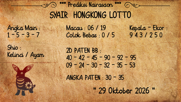 Prediksi Hongkong Lotto