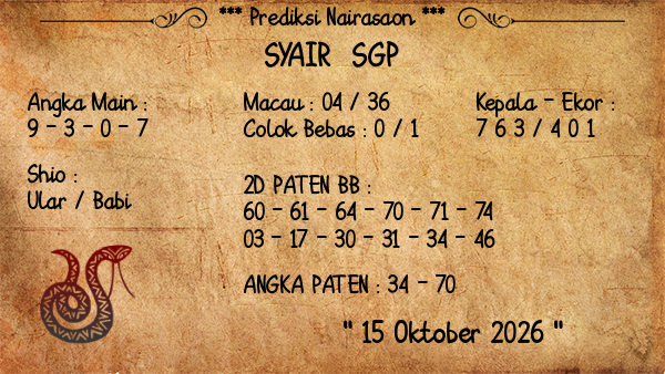 Prediksi SGP