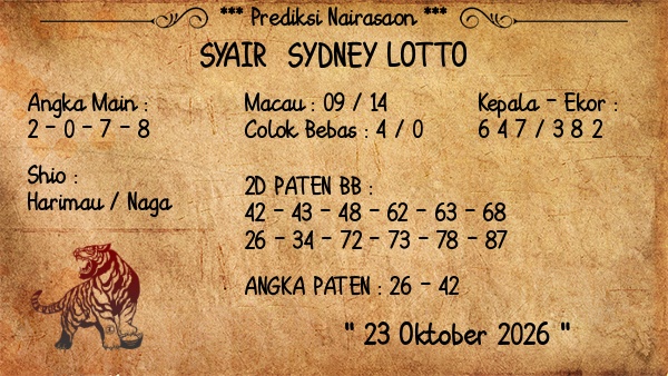 Prediksi Sydney Lotto