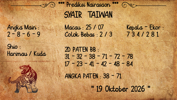 Prediksi Taiwan